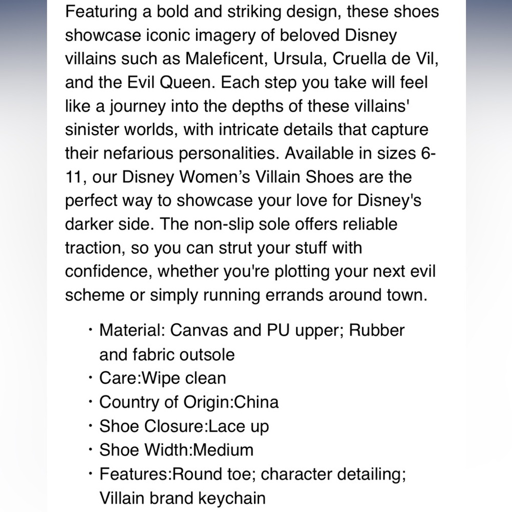 Disney Villains Blue Canvas Sneakers - Picture 11 of 16